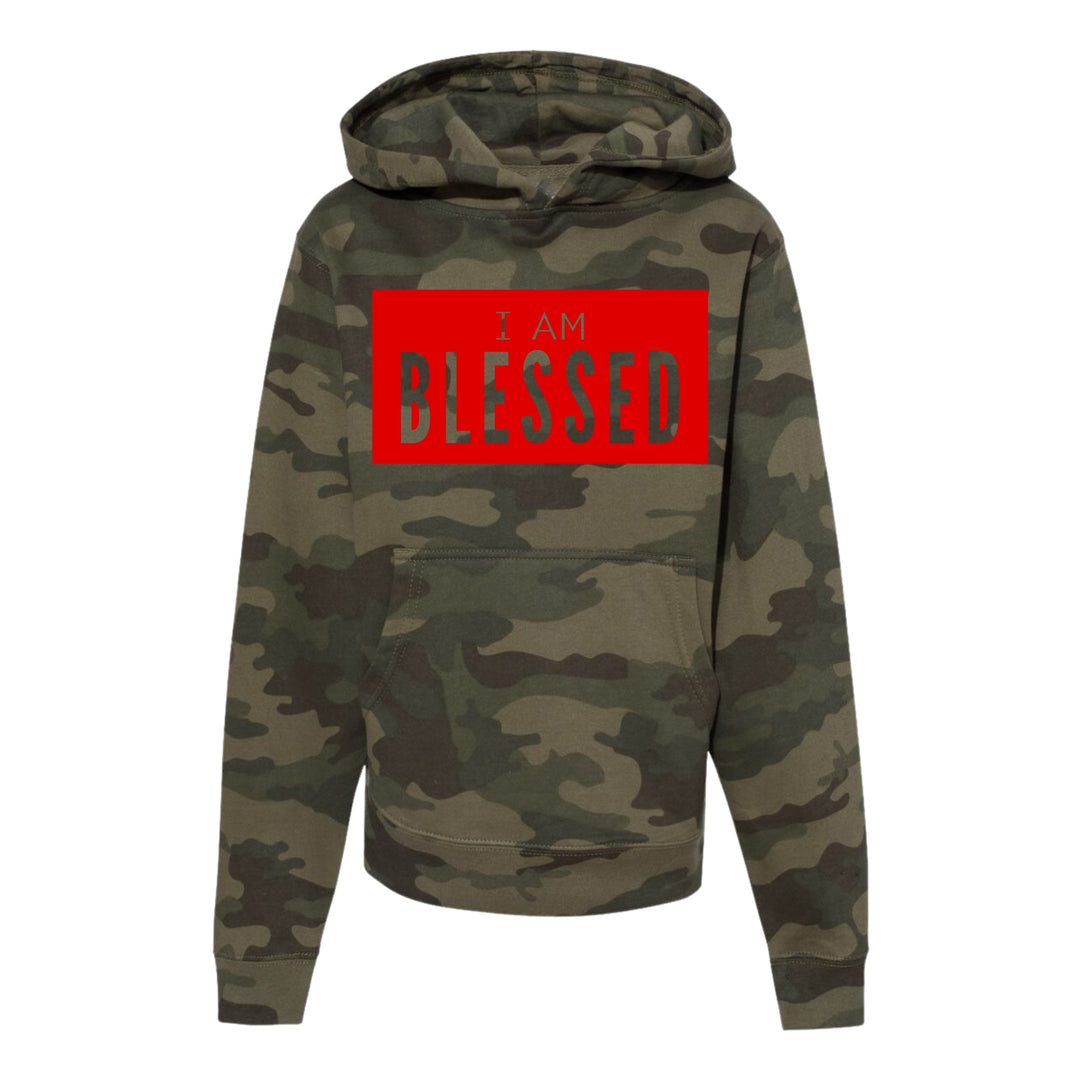 BLESSED CAMO YOUTH HOODIE - IAMLUVbyV