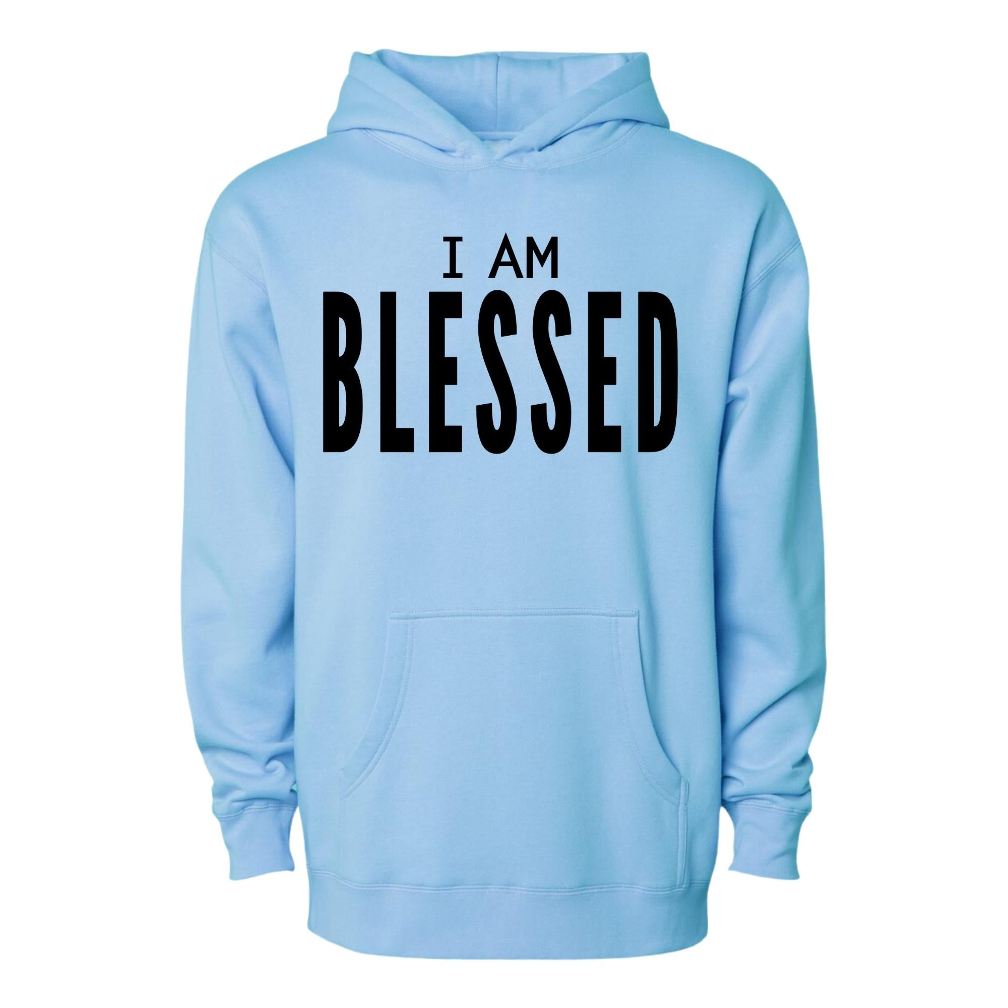 BLESSED CLASSIC BABY BLUE HOODIE - IAMLUVbyV