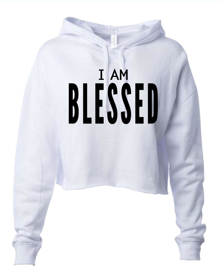 BLESSED CLASSIC LIGHTWEIGHT CROPPED HOODIE - IAMLUVbyV