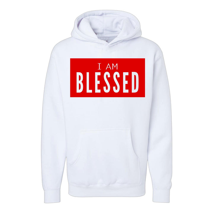 RED BOXED BLESSED HOODIE - IAMLUVbyV